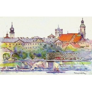 CIEŚLEWSKI T. - WARSZAWA. Taras od strony Wisły