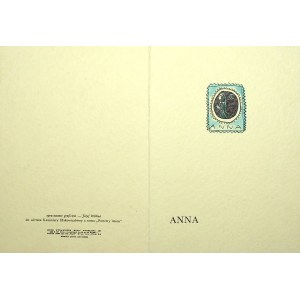 ANNA wiersz KAZIMIERY IŁŁAKOWICZÓWNY Z TOMU ,,PORTETY IMION,, opracowanie graficzne J.Wilkoń