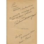 PAWLOWICZ Bohdan - Grey Man. A week of souls, a week of people, a week of the gray man [First edition 1923] [AUTOGRAPH AND DEDICATION].