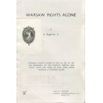 NAGÓRSKI Zygmunt - Warschau kämpft allein [1944] [Umschlag von Jan Poliński].