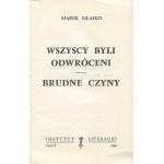 HŁASKO Marek - Wszyscy byli odwróceni. Brudne czyny [wydanie pierwsze Paryż 1964]