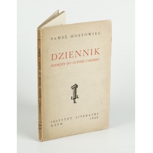 HOSTOWIEC Paweł (wł. STEMPOWSKI Jerzy) - Dziennik podróży do Austrii i Niemiec [wydanie pierwsze Rzym 1946]
