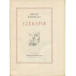 RUDNICKI Adolf - Szekspir [wydanie pierwsze 1948] [AUTOGRAF I DEDYKACJA]