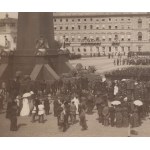 [cardboard photograph] BRANDEL Konrad - Saski Square in Warsaw. Celebration on the occasion of the coronation of Tsar Alexander III [May 1883].