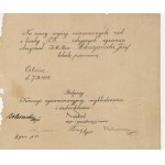 [Maciejowski] Szkoła Podchorążych Piechoty w Ostrowi Mazowieckiej. Świadectwo szkolne Józefa Maciejowskiego (1897-1945) [1918] [podpisy Mariana Kukiela]