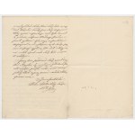 [powstanie listopadowe] Wypis z protokołu posiedzenia Rządu Narodowego z dnia 1 marca 1831 roku, podpisany przez Andrzeja Antoniego Plichtę (1797-1866), sekretarza generalnego, koordynatora prac Rządu