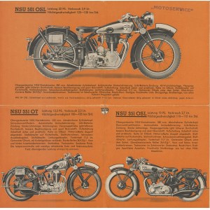 [motoryzacja] Folder reklamowy z motocyklami firmy NSU [1937]