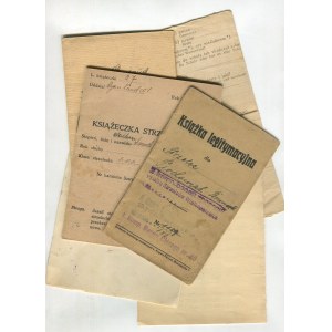 [zestaw 6 dokumentów] Dokumenty wojskowe działacza niepodległościowego Brunona Piechowiaka z Lutomia (1898-1944): zaświadczenie o służbie przy J. Piłsudskim, książeczka strzelecka, legitymacja 10 Pułku Strzelców Wielkopolskich i inne