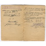 [zestaw 6 dokumentów] Dokumenty wojskowe działacza niepodległościowego Brunona Piechowiaka z Lutomia (1898-1944): zaświadczenie o służbie przy J. Piłsudskim, książeczka strzelecka, legitymacja 10 Pułku Strzelców Wielkopolskich i inne