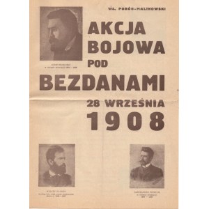 [prospekt wydawniczy] POBÓG-MALINOWSKI Władysław - Akcja bojowa pod Bezdanami 28 września 1908 [1933]