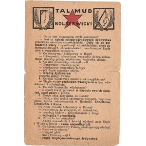 [druk ulotny] Talmud bolszewicki. Druk antysemicki wydany w formie karty pocztowej