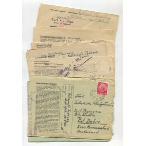 [zestaw 10 listów] Korespondencja Tadeusza Fabisińskiego, kierownika szkoły w Byczynie, z obozów koncentracyjnych Dachau i Mauthausen [1940-1944]