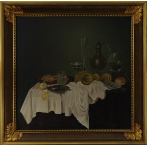 Eugeniusz GAWROŃSKI (b. 20th c.), Breakfast according to Willem Claesz Heda