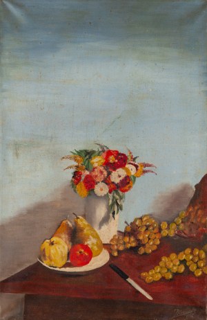 Jadwiga KRUPIŃSKA, Martwa natura z kwiatami, 1968