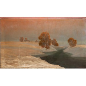 E. PIETKIEWICZ (b. 20th c.), Winter landscape with river,