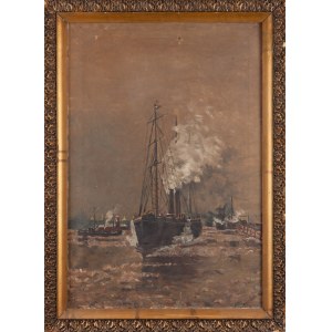 Painter unspecified, Russian? (19th century), In the harbor