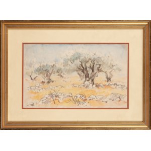 Malíř blíže neurčený (20. století), Krajina se stromy