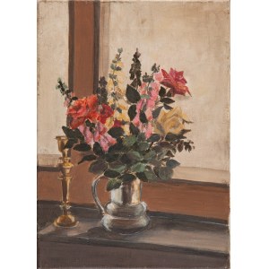 UNBEKANNTER Maler (geb. 20. Jahrhundert), Blumenstillleben