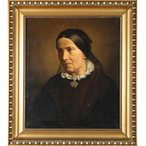 Autor unbekannt, Porträt einer Frau mit Spitzenschleier