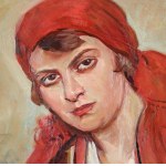 Wincenty WODZINOWSKI (1866-1940), A Krakowian woman in a shawl (1927)