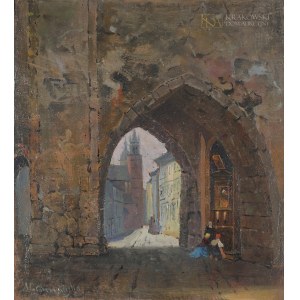 Antoni GRAMATYKA (1841-1922), Florian's Gate in Krakow.