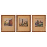 Adam SETKOWICZ (1876-1945), Cracow - a set of three colored woodcuts.