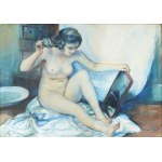 Theodore GROTT (1884-1972), Female Nude with Mirror.