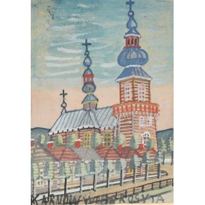 NIKIFOR Krynicki (asi 1895-1968), Tarnów - kostel Nanebevzetí Panny Marie v Burku.