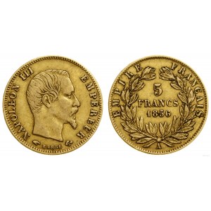 Francja, 5 franków, 1856 A, Paryż
