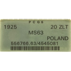 Polska, 20 złotych, 1925, Warszawa