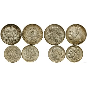 Polska, zestaw 4 monet, 1932-1936, Warszawa