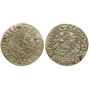 Prusy Książęce (1525-1657), grosz, 1538, Królewiec
