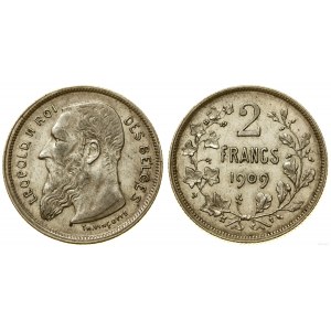 Belgium, 2 francs, 1909