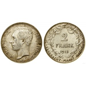 Belgium, 2 francs, 1912