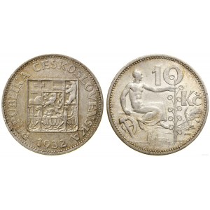 Československo, 10 korún, 1932, Kremnica