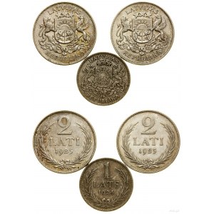 Lotyšsko, sada: 1 nášivka 1924 a 2 x 2 nášivky 1925, Londýn