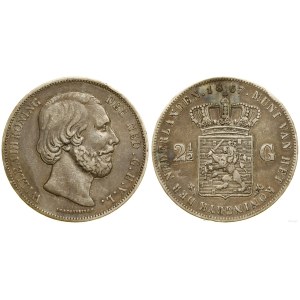 Holandsko, 2 1/2 guldenov, 1867, Utrecht