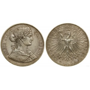 Německo, dva dolary = 3 1/2 guldenů, 1861, Frankfurt nad Mohanem