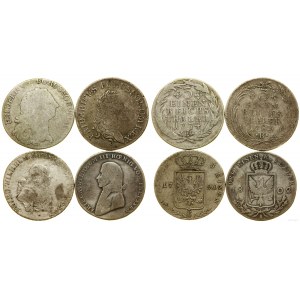 Niemcy, zestaw 4 monet o nominale 1/3 talara, 1774-1802, mennice: Berlin, Wrocław, Królewiec