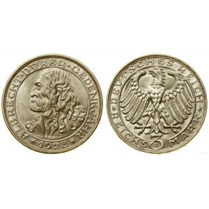 Německo, 3 marky, 1928 D, Mnichov