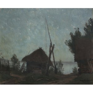 Stefan Domaradzki, Nocturne - cottage with crane