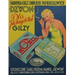 Posters advertising DZWON cigarette thimble and cigarette paper factory,