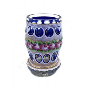 Cup in Biedermeier type with rose motif