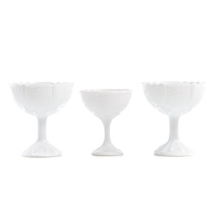 Set of three milk goblets