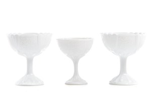 Set of three milk goblets