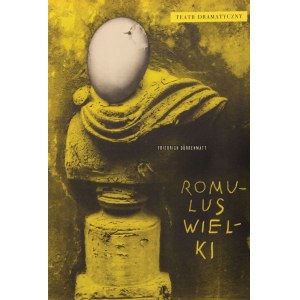 Plakat, Friedrich Dürrenmatt, ROMULUS WIELKI, 1966