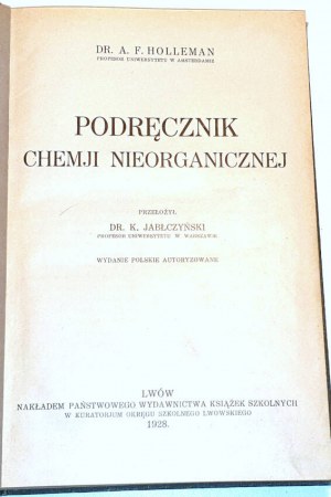 HOLLEMAN - TEXTBOOK OF INORGANIC CHEMISTRY