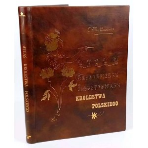 BAZEWICZ - GEOGRAFICKÝ ATLAS POĽSKÉHO KRÁĽOVSTVA vydaný v roku 1907