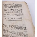 WÖRTERBUCH DER MEDIZIN, CHIRURGIE UND KUNST DER RINDFARM, DER DORTMEDIZINER, 8 Bände, 1788-1793.