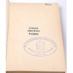 DMOWSKI - SPISY 9 zv. 1938r. Edičná obálka, list kardinála Józefa Glempa
